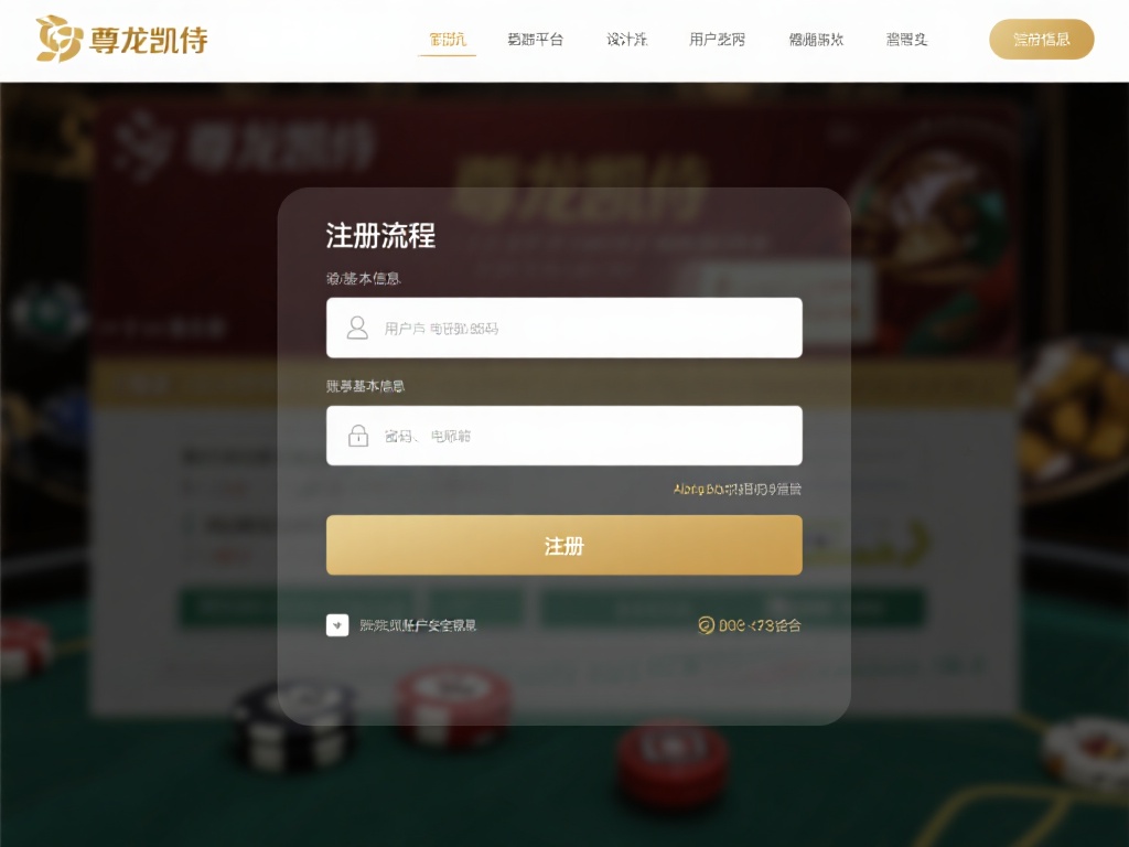 在尊龙凯时，注册流程被设计得简单明了，用户只需要几