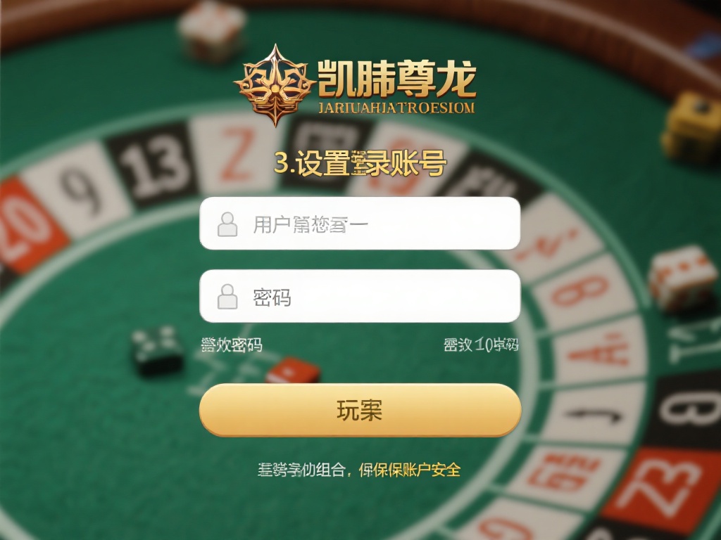 3.设置登录账号信息
玩家需要设置用户名及密码，